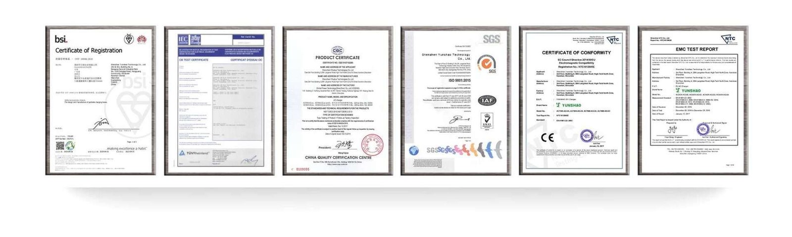 Patents and Certificates | YUNSHAO